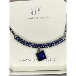 Bomb Party  September 2025 Sapphire Necklace on Hematite plating